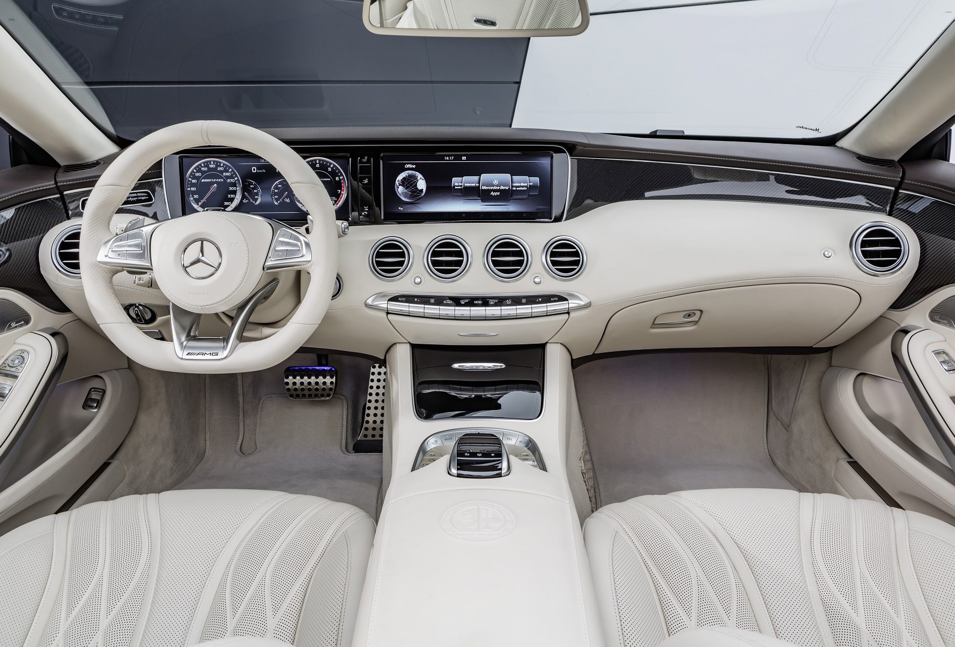 Mercedes-AMG S 65 Cabrio; Interieur: Leder porzellan Kraftstoffverbrauch kombiniert (l/100 km):  12,0, CO2-Emissionen kombiniert (g/km): 272; interior: leather porcelaine; Fuel consumption, combined (l/100 km):   12.0, CO2 emissions, combined (g/km):  272